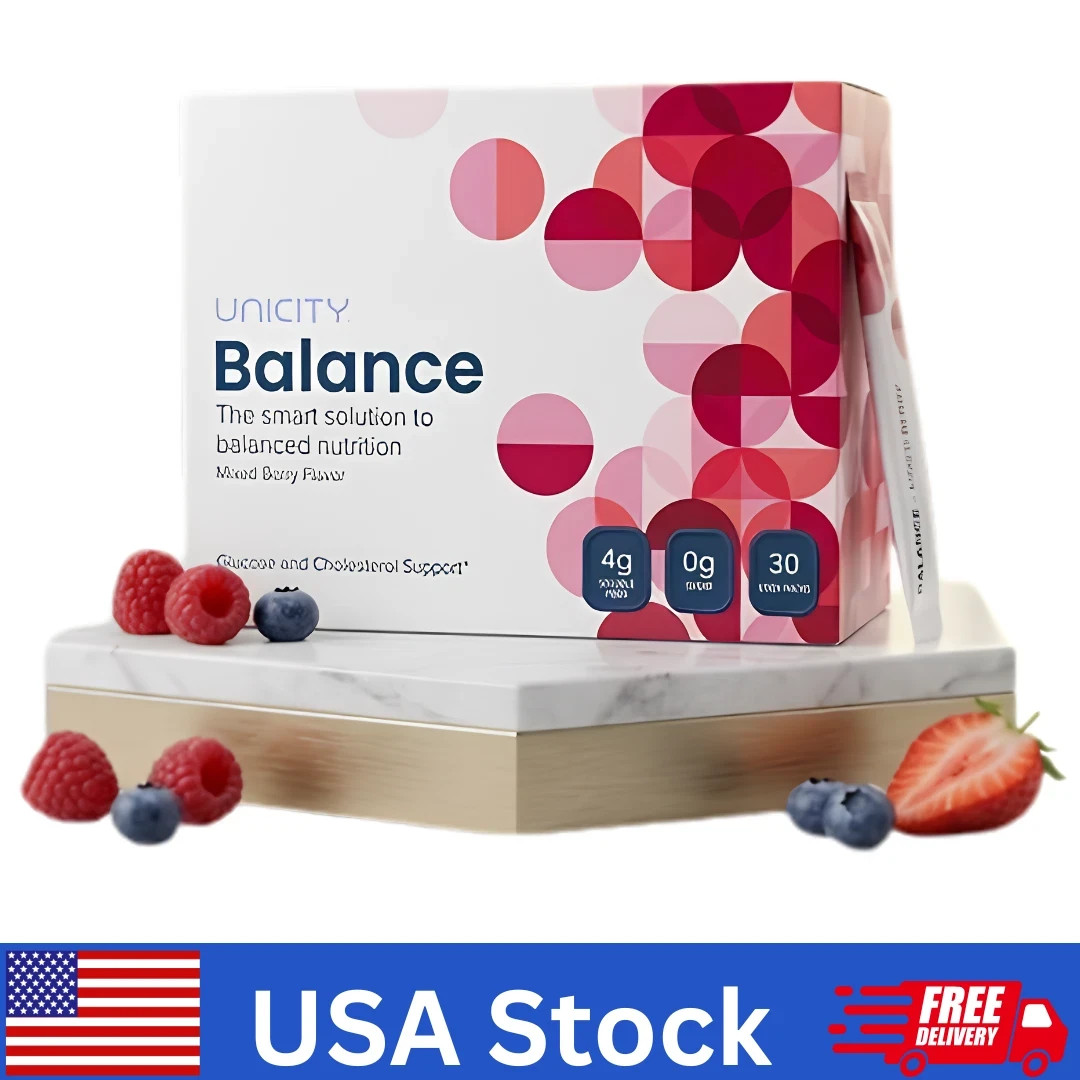 Unicity Balance NATURAL Mixed Berry 30 Stick Packs Fiber Supplement Drink Mix
