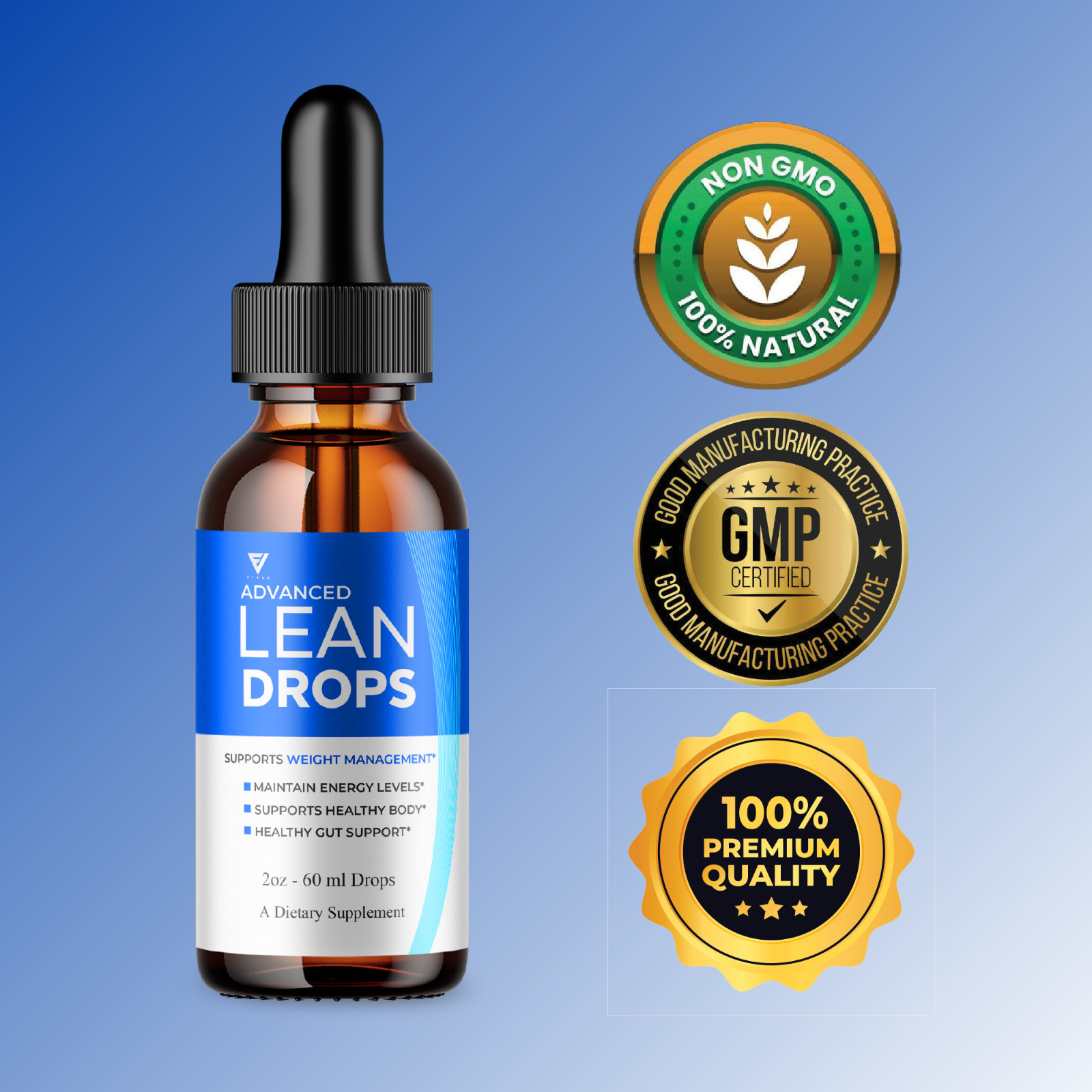 (5 Pack) Lean Drops Advanced Health Support, LeanDrops Daily Wellness (10oz)
