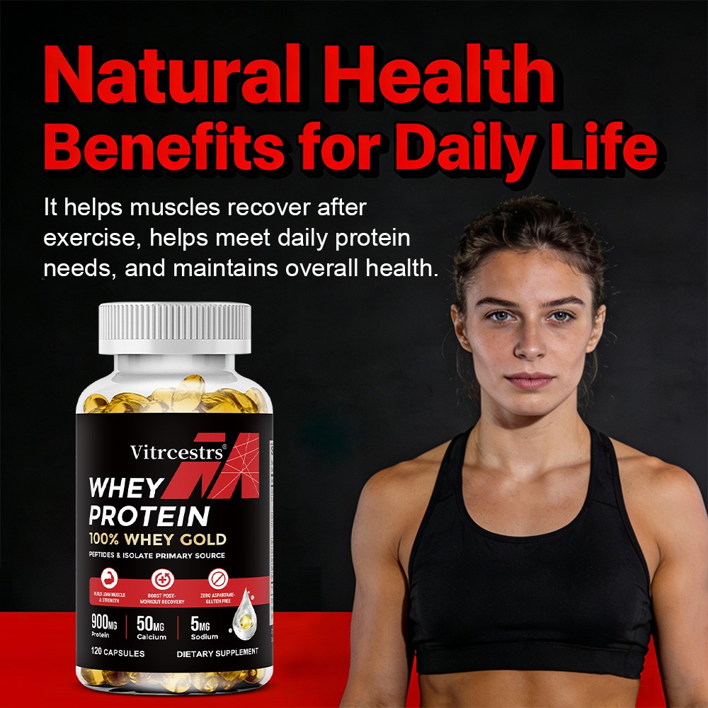Whey Protein Capsules – 900mg High-Purity Protein for Muscle Gain & Recovery