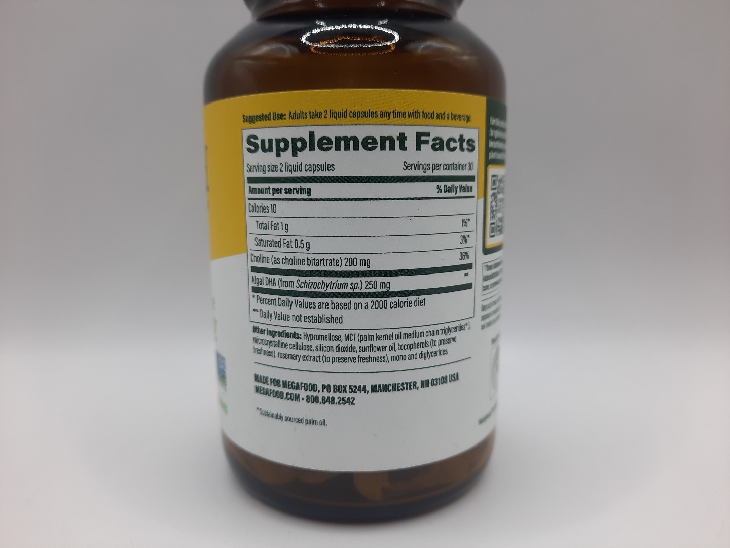 MegaFood Baby & Me 2 prenatal vegan DHA & CHOLINE 60 capsules 12/2026