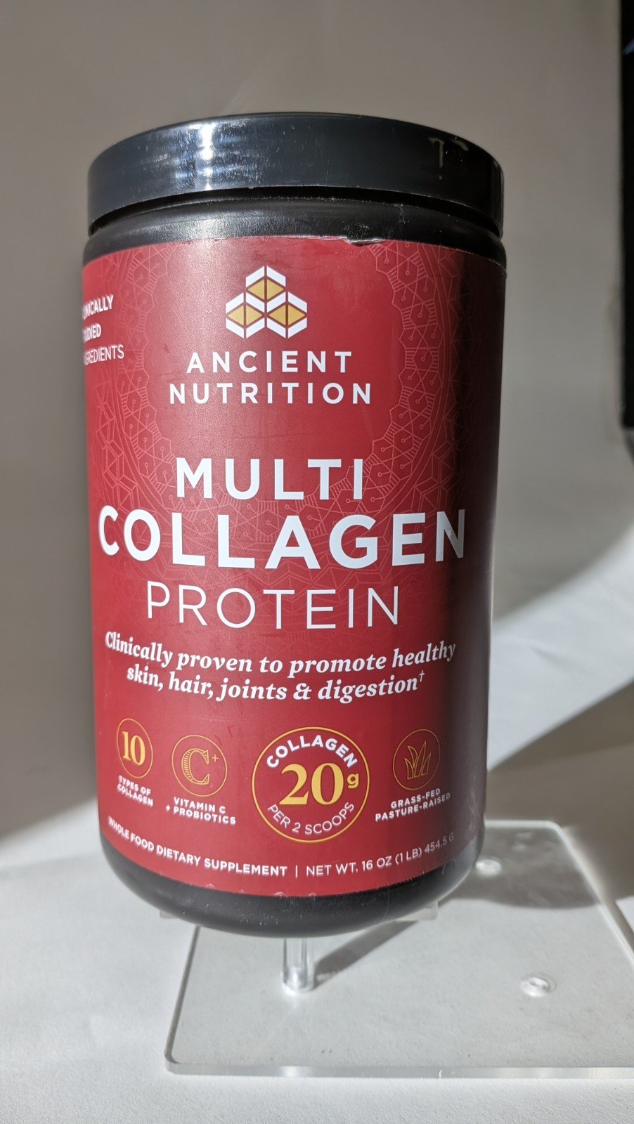 Ancient Nutrition Multi Collagen Protein Powder 16oz Grass Fed Skin Health