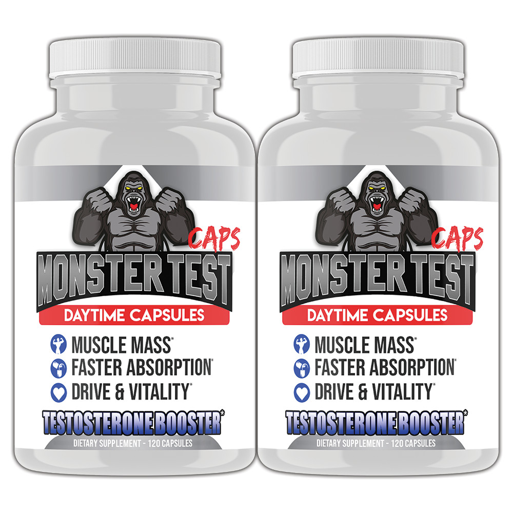 #1 Test Booster Monster Test Caps Male Drive Men’s Capsule Pills 120ct, 2pk