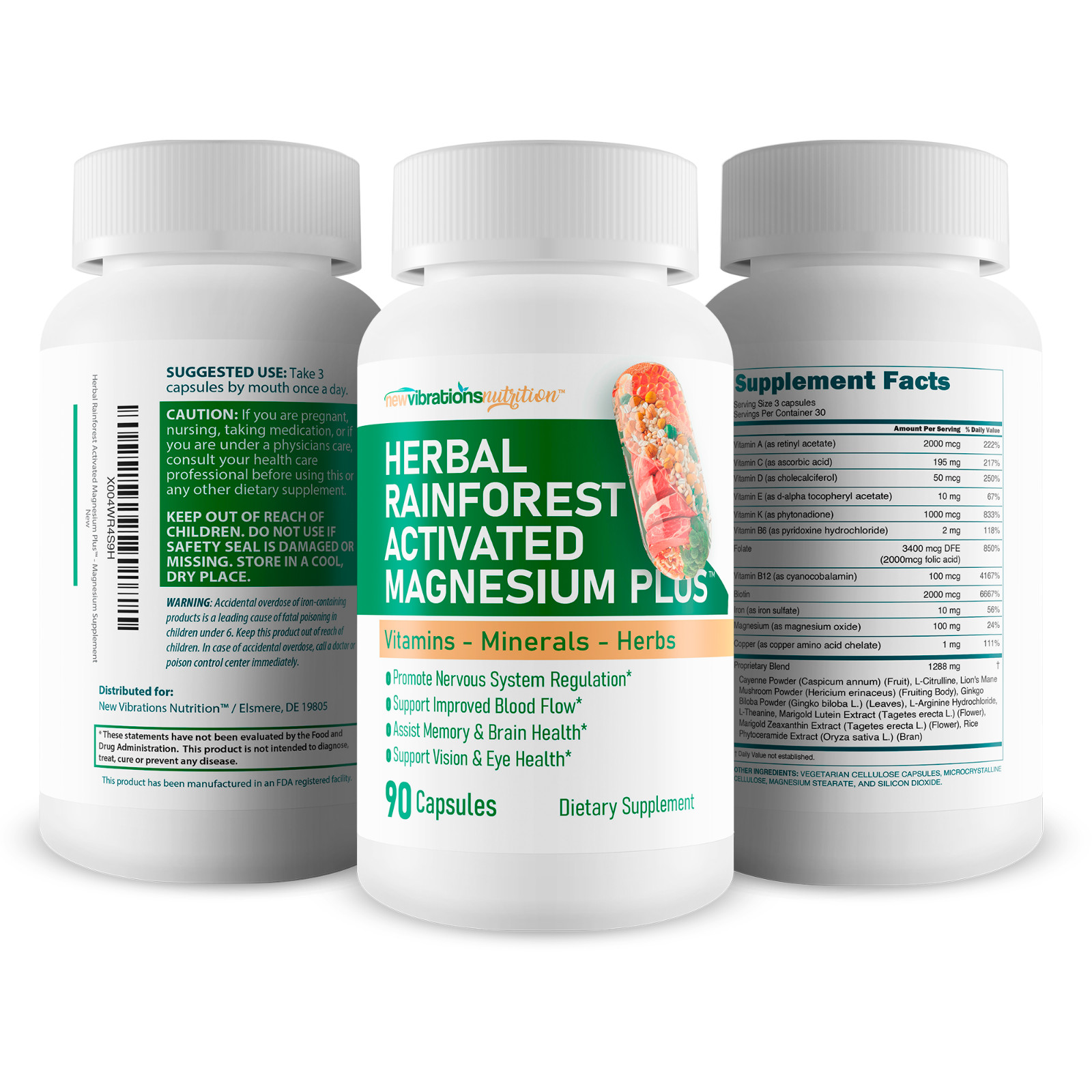 Herbal Rainforest Activated Magnesium Plus – Our Best Magnesium Combo Supplement
