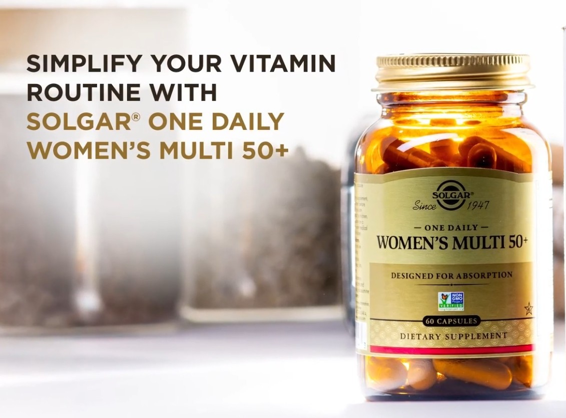 Solgar One Daily WOMENS MULTIVI 50 + 60 Time Released Capsules ( 60 Servings )