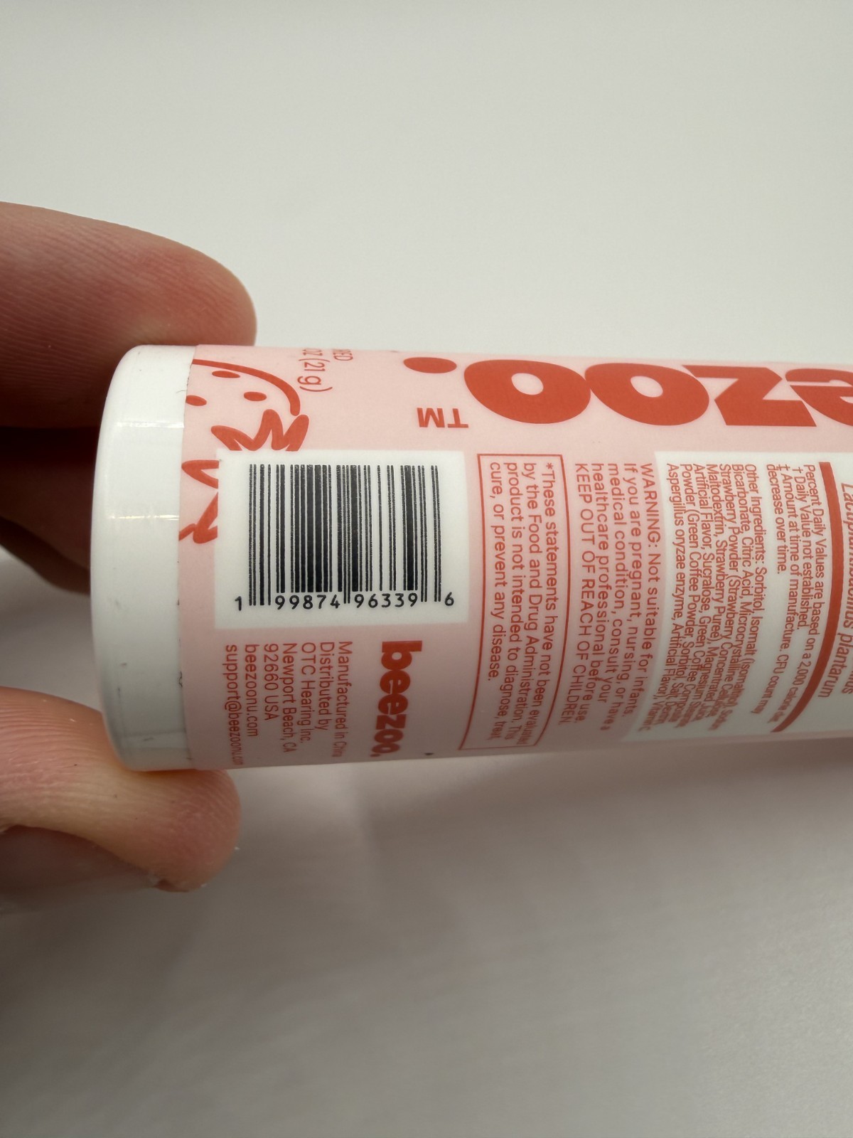Beezoo Oral Probiotic Strawberry Cream Flavor Net Wt 0.74 oz / 21 g – Brand New