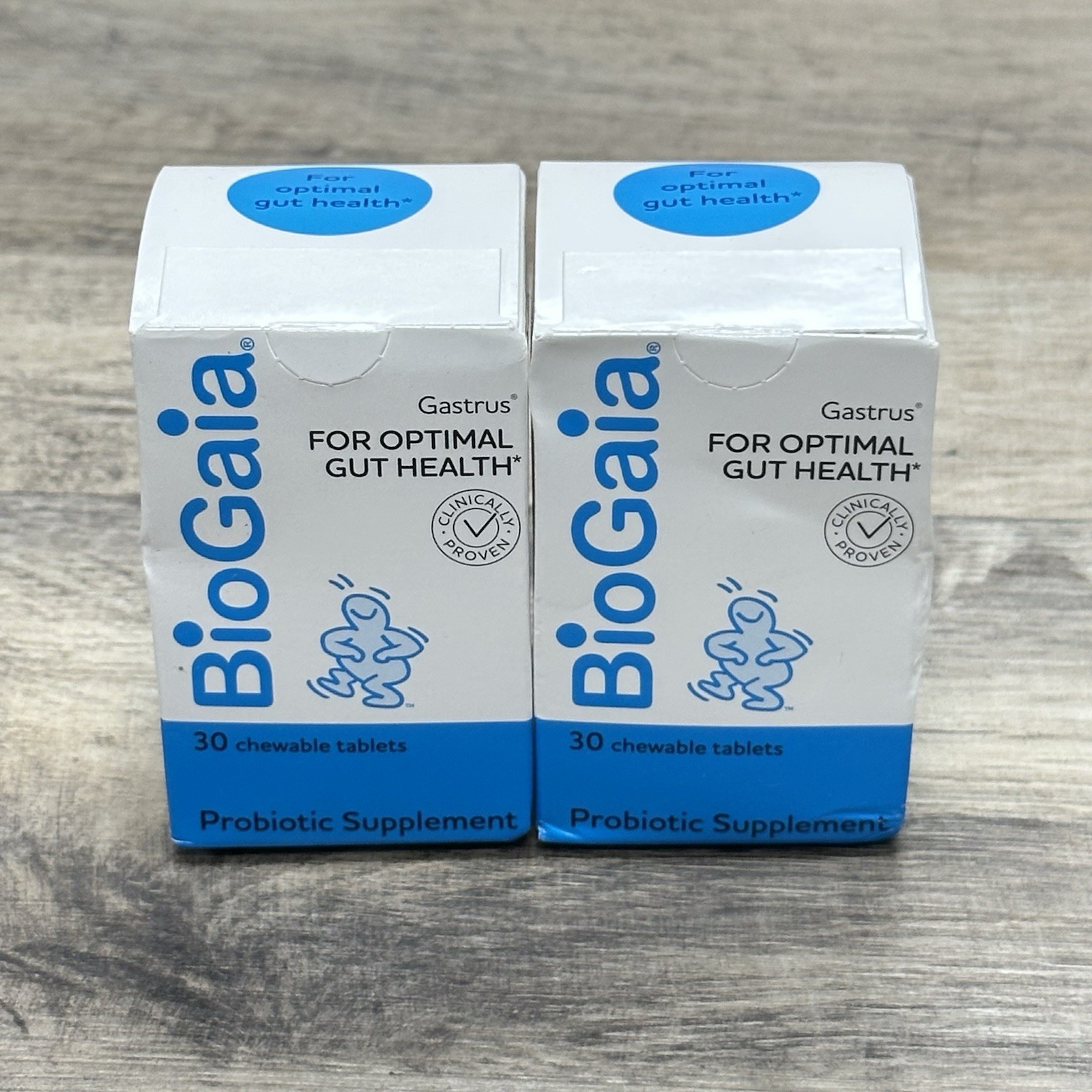 2x BioGaia Gastrus – Probiotic Chewables 30 Tabs Each – Exp 02/2027