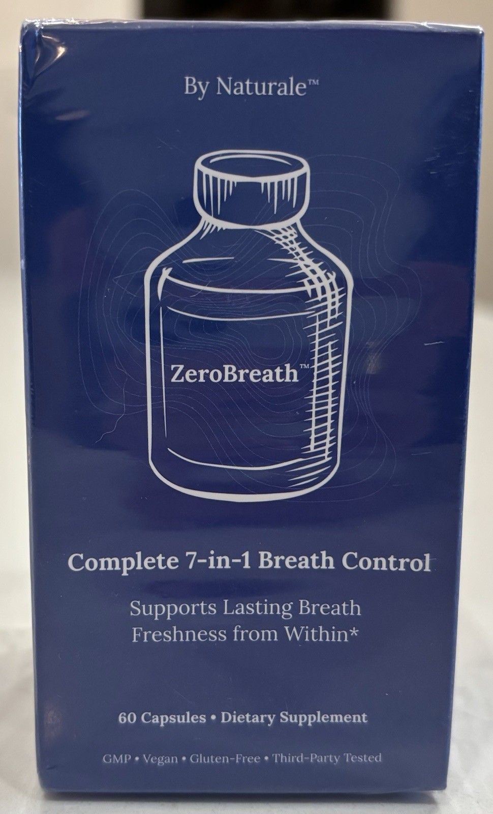 By Naturale Zero Breath Complete 7 in 1 Breath Control 60 Capsules Exp 6/27 NIB