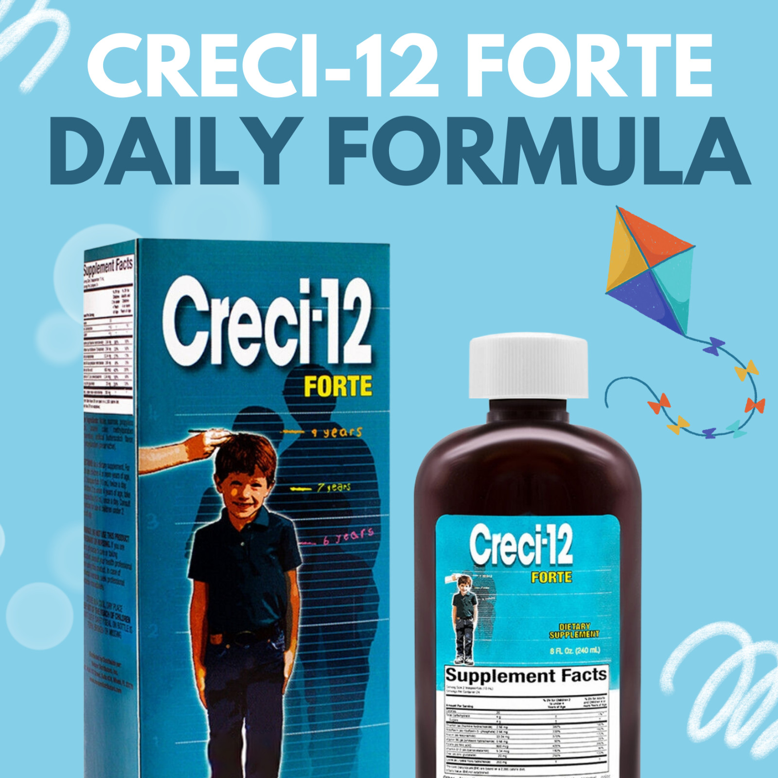 Menper Creci-12 Forte Nutritional Supplement for Children – 8 fl oz (3-Pack)