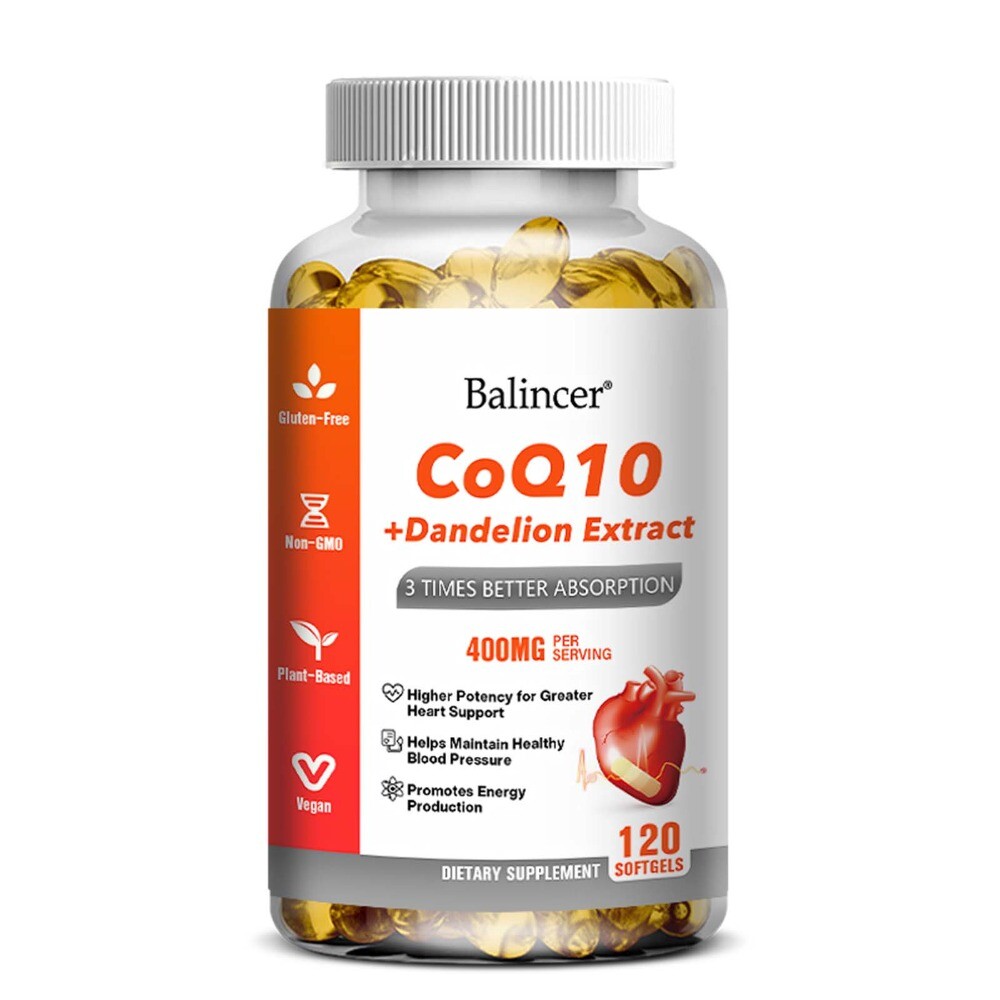 CoQ10 400mg, 120 Capsules, Non-GMO (Coenzyme Q10) Gluten Free/ NON GMO