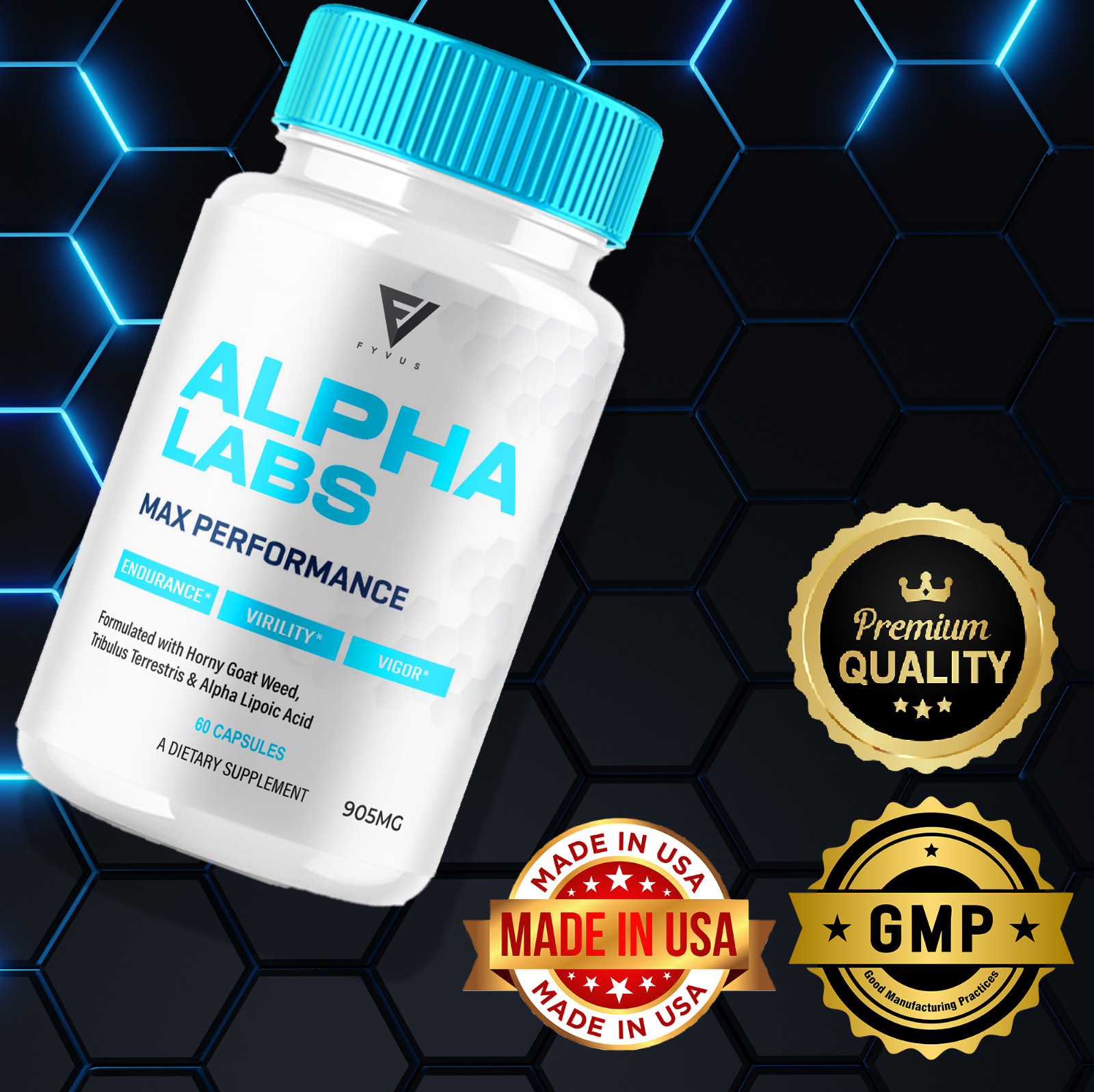 (2 Pack) Alpha Labs Max Performance Supplement AlphaLabs Pills (120 Capsules)