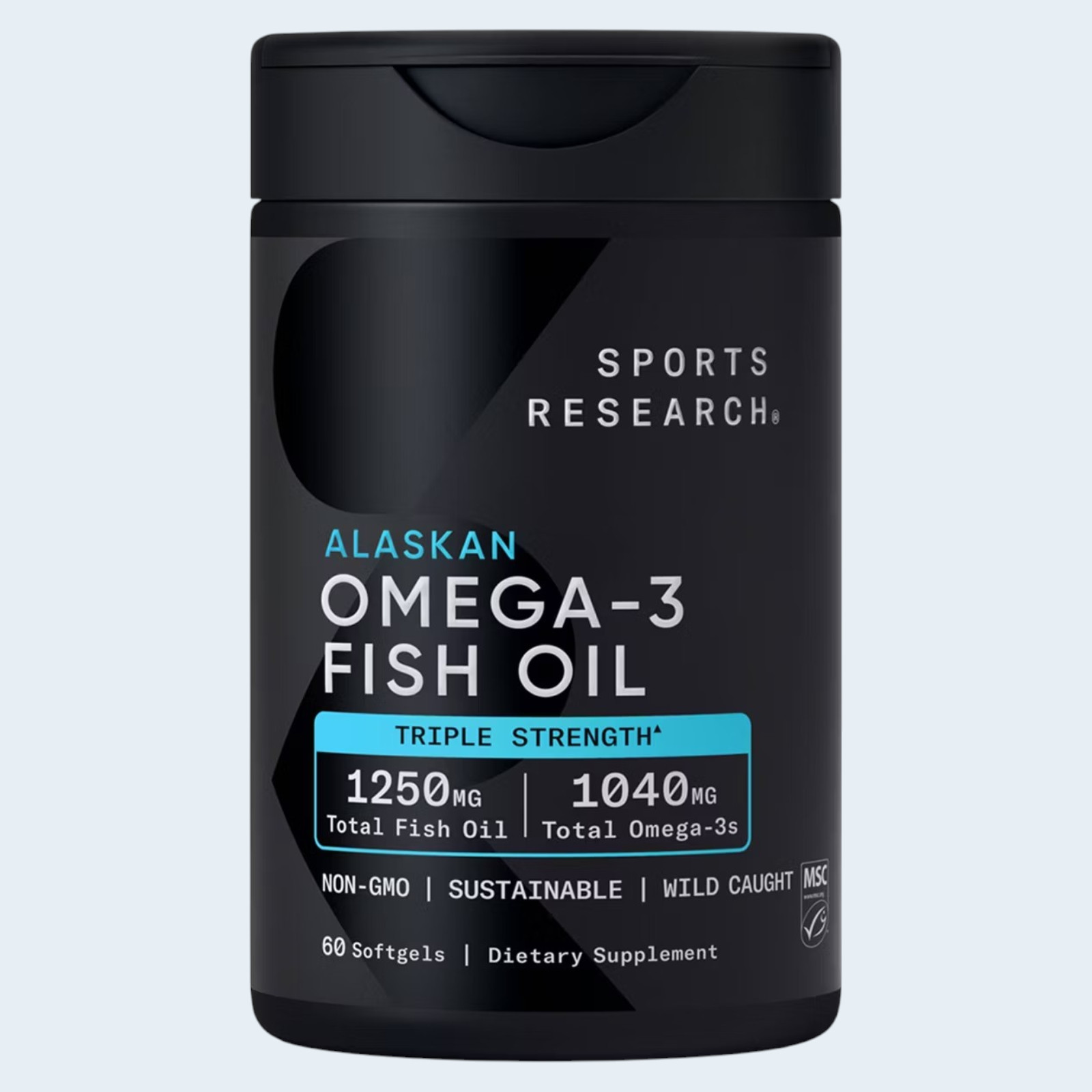 ALASKAN Sports Research Omega-3 Triple Strength Fish Oil 60 Softgels Non-GMO NEW