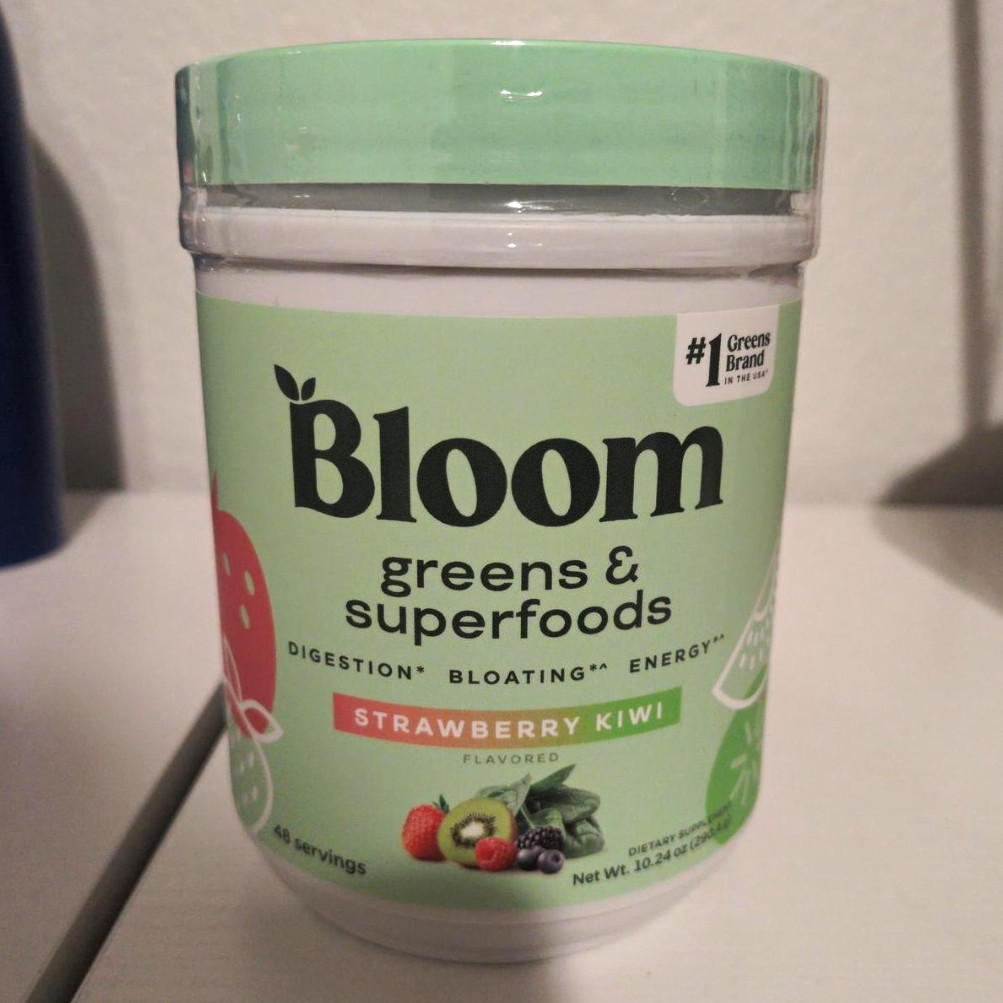 Bloom Greens & Superfoods Powder, Strawberry Kiwi, Digestive & Energy, 10.24 oz