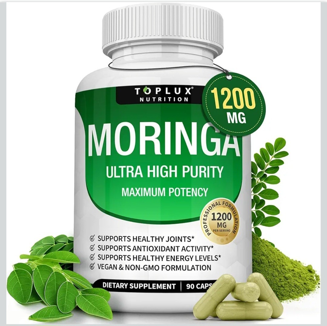 Toplux Nutrition Moringa Ultra High Purity Maximum Potency 1200mg 90 Capsules