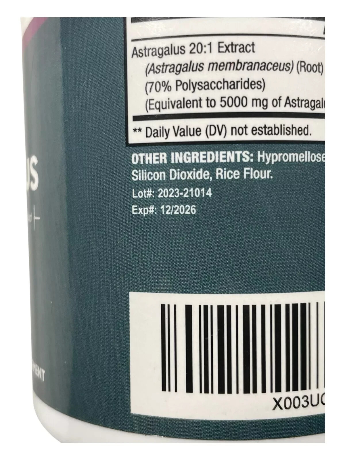 Purely Holistic Astragalus Astralgus – 5000 mg 250 capsules – Exp 12/26