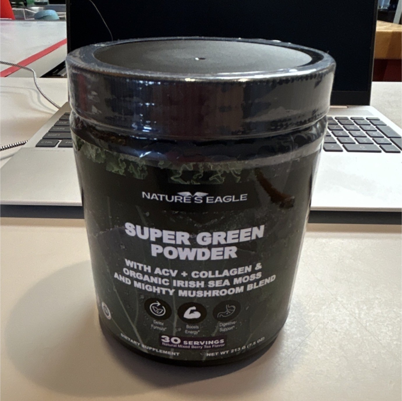 Nature’s Eagle Super Green Powder Collagen Sea Moss Mushroom Gluten Free
