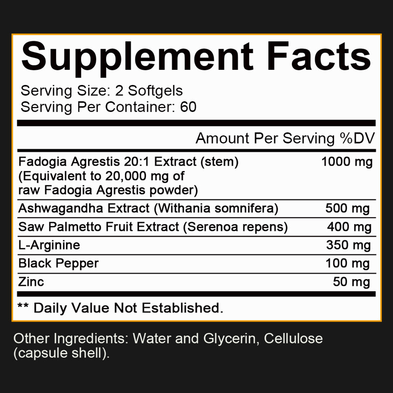 Fadogia Agrestis + Ashwagandha Extract, Immune Boosting and Endurance