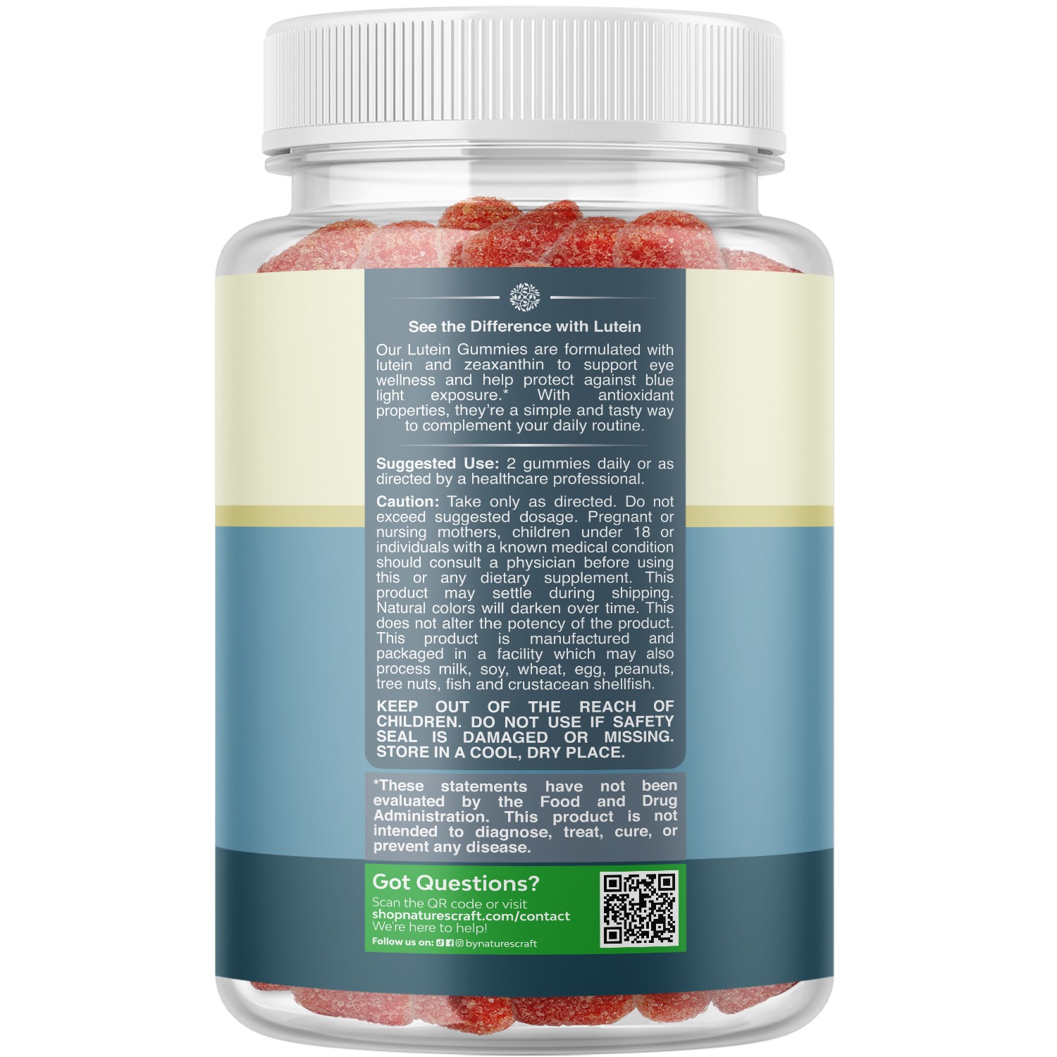 Zeaxanthin Plus Lutein Gummies for Adults – Potent Lutein Eye Vitamins