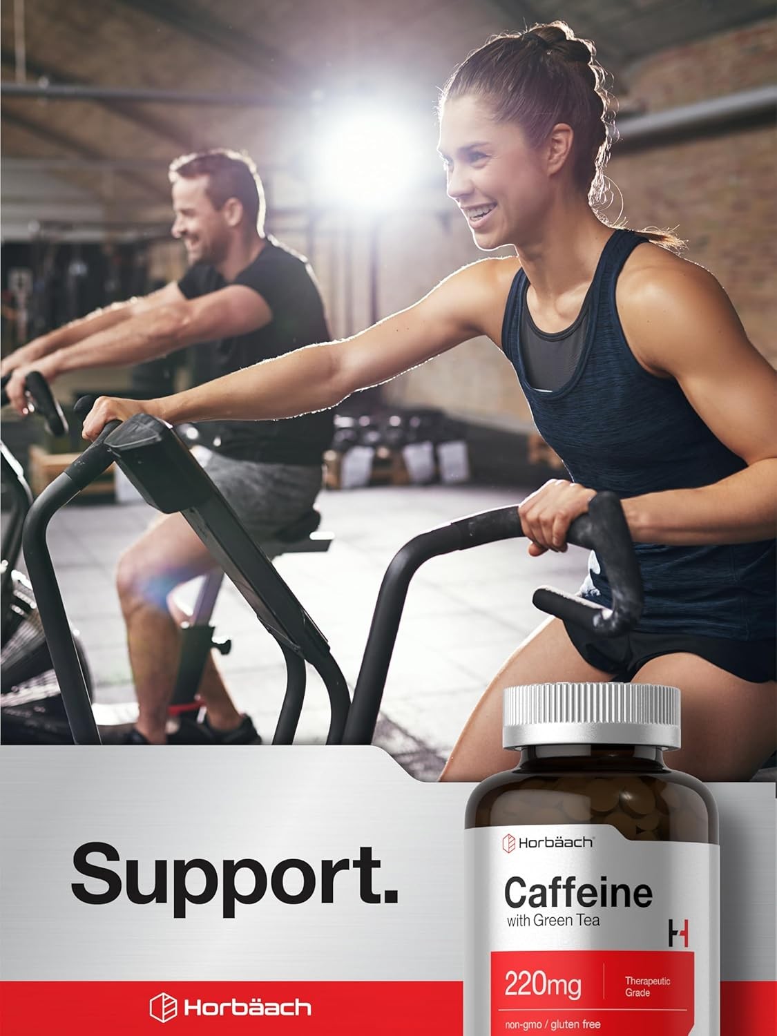 Caffeine Pills 220mg With Green Tea | 500 Tablets | Vegetarian | by Horbaach