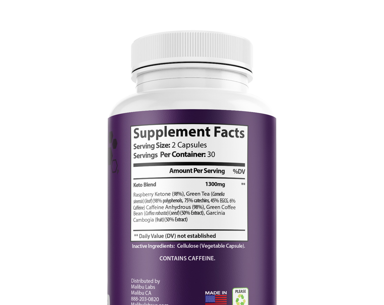 Extra Burn Keto Diet Pills Extra Slim Ketogenic Fat Burner Weight Loss 120 Caps
