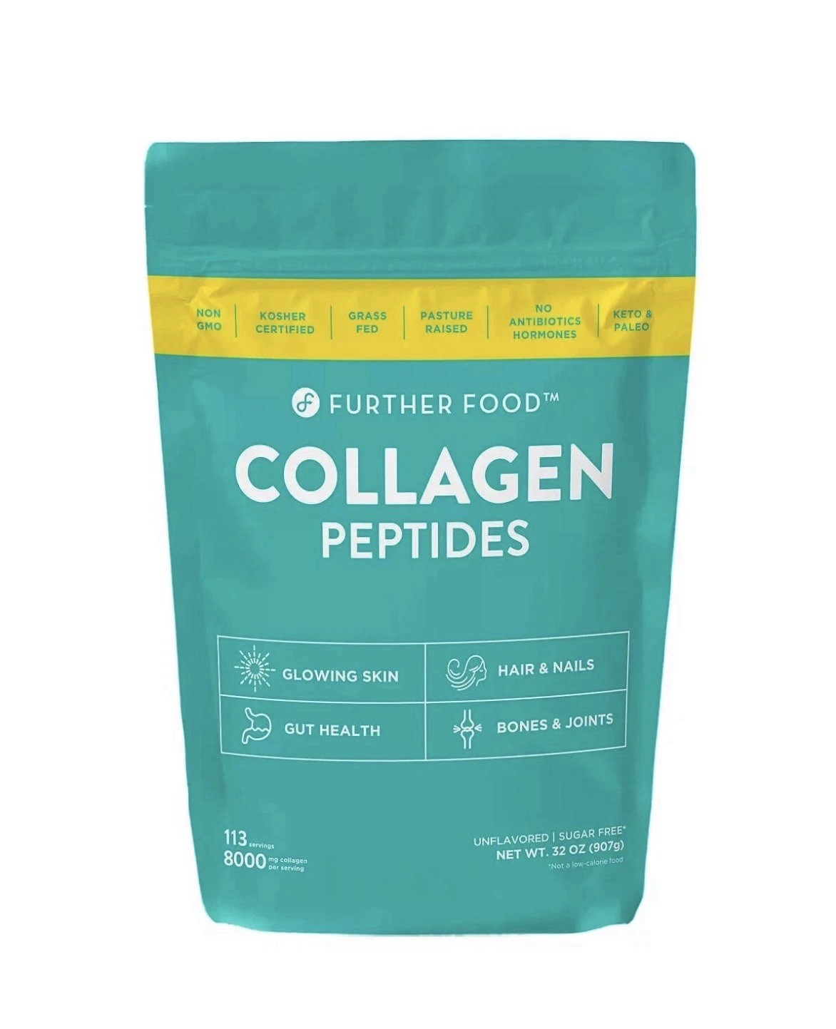 Further Food Grass-Fed Collagen Peptides Powder, Unflavored 32.0 oz 113 Servings