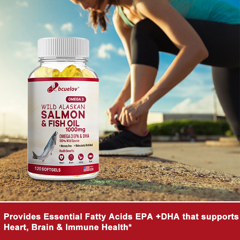 Omega 3 Fish Oil 1000mg Caps 180mg EPA 120mg DHA with Vitamin E 30/60/120Caps