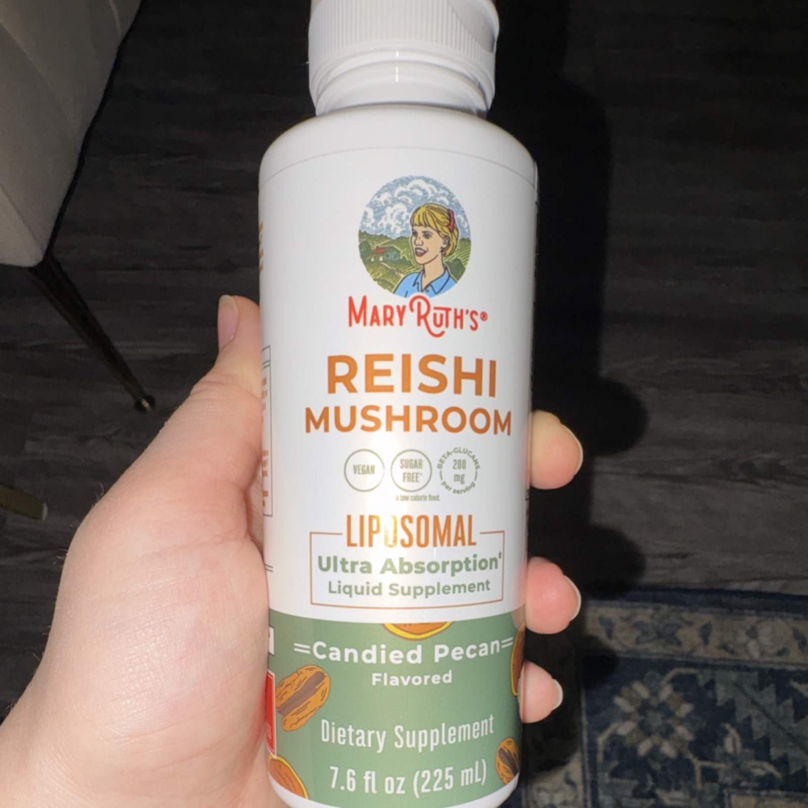 MaryRuth’s Liposomal Reishi Mushroom Liquid Candied Pecan 7.6 fl oz Exp 9/2026