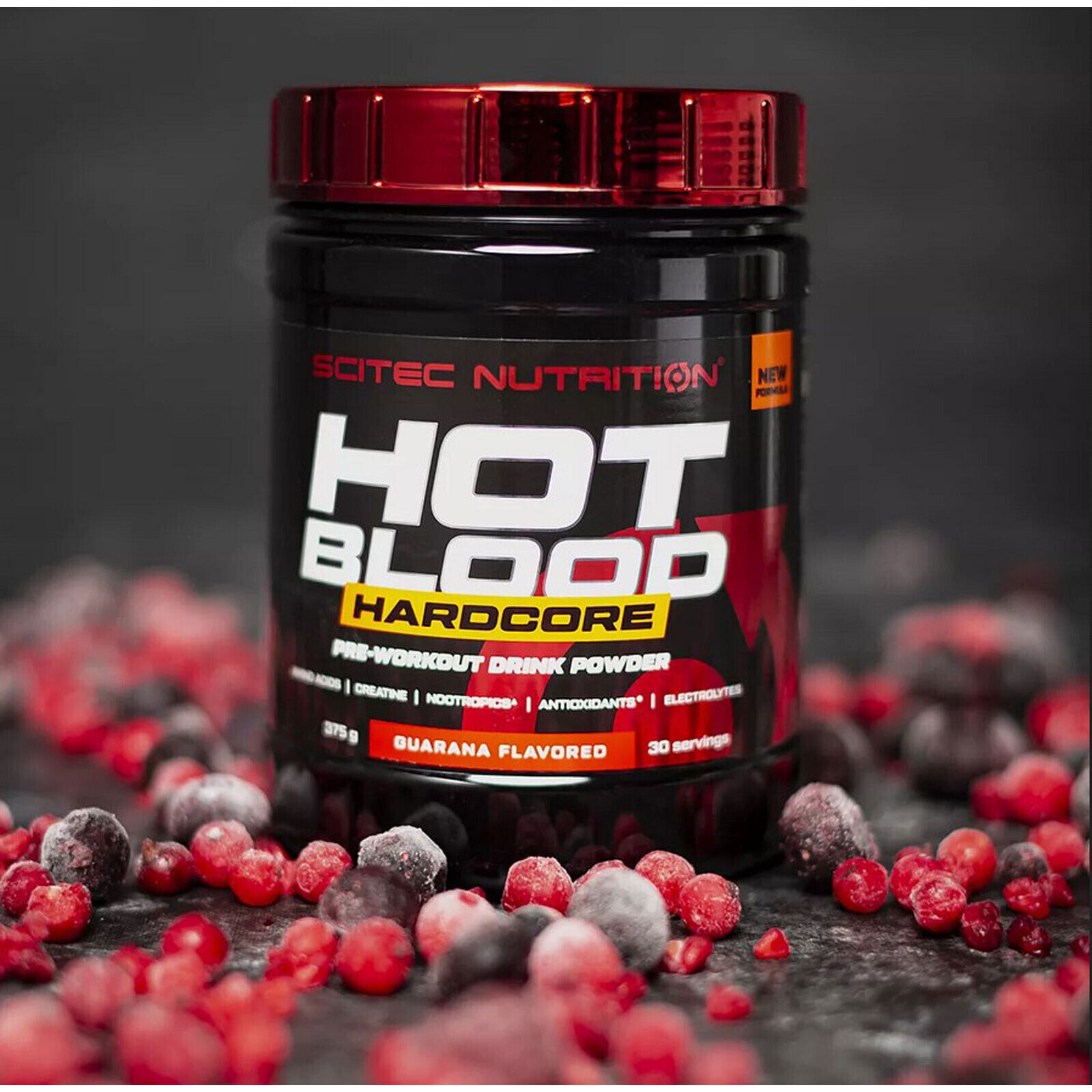 HOT BLOOD HARDCORE 375 G – support hydration, endurance- muscle support-creatine
