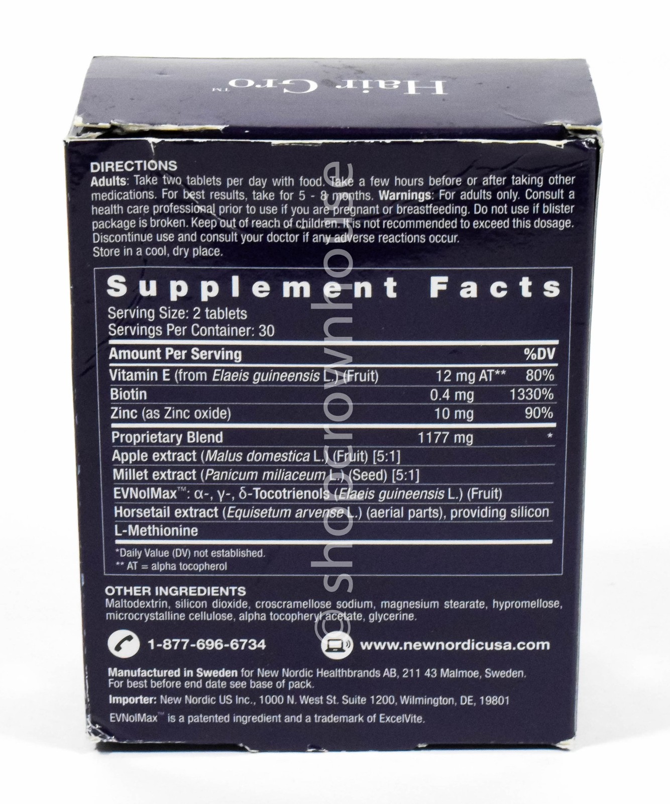 New Nordic HAIR GRO Nourishes Thinning & Promotes Growth 60 tablets NIB 11/2026