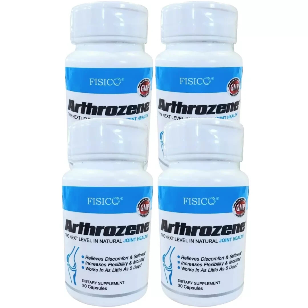 4 pack Fisico Arthrozene Natural Joint Health Supplement 30 Capsules