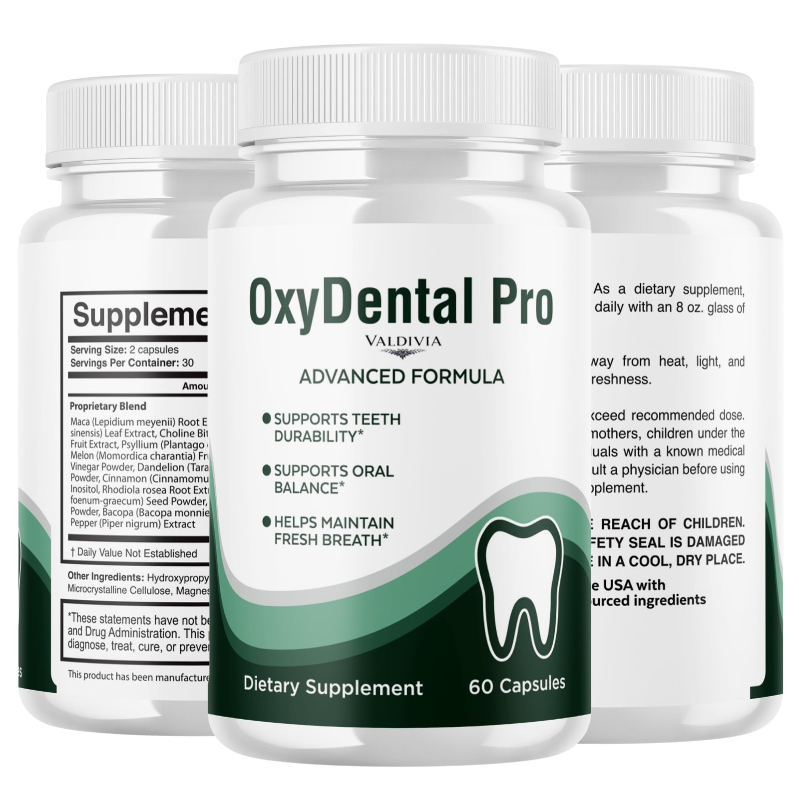 OxyDental Pro Oral Health Support Supplement Capsules Probiotics 1 Pack 60Ct