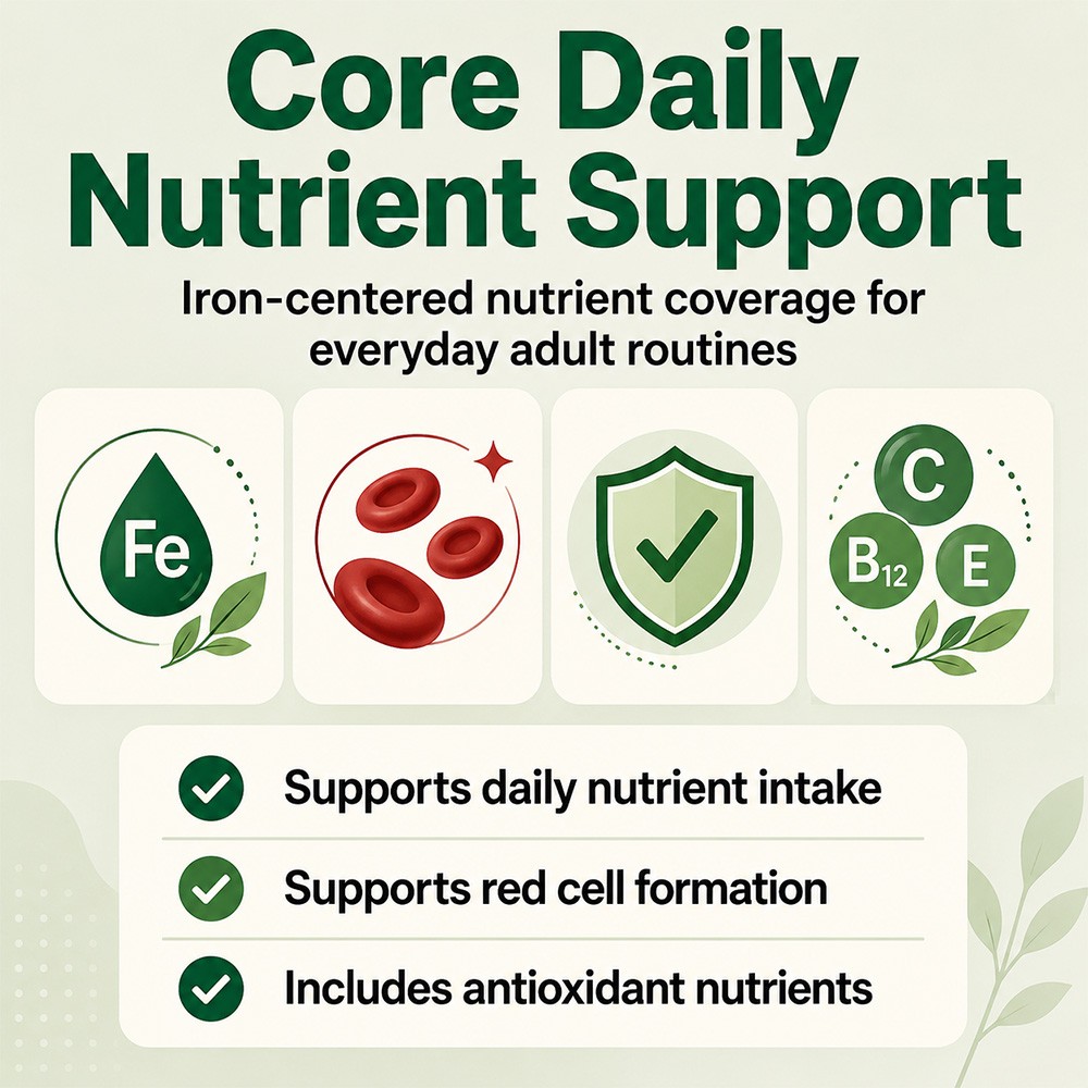 Multivitamin Caps,Full Spectrum Vitamins,Daily Energy & Immune Wellness,120Caps
