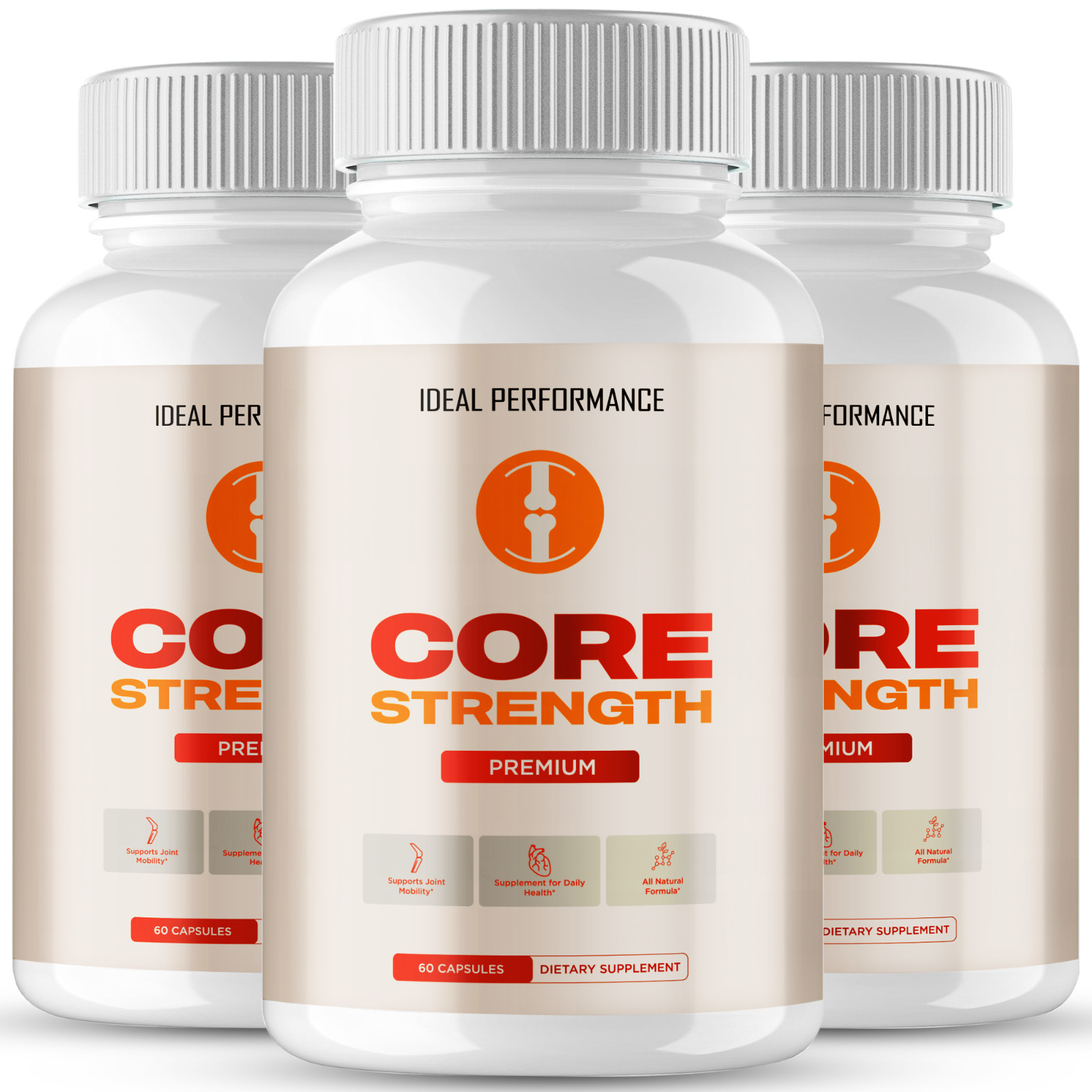 Core Strength Supplement Pills, Core Strength Capsules All Natural (3 Pack)