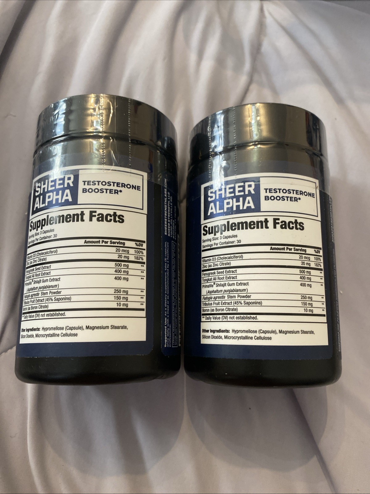 Lot Of 2 Sheer Strength Labs – Sheer Alpha Testosterone Booster 90 Count 12/27