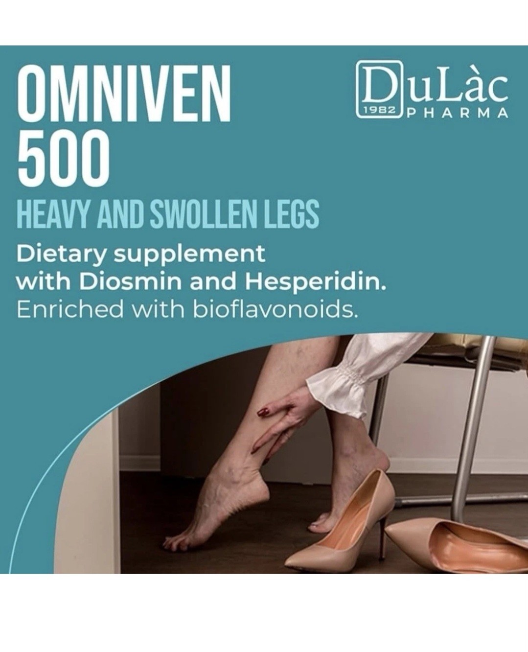 3pk Dulac Diosmin Expert Omniven 500 40 Tabs Leg Circulation Support EXP 01/2027