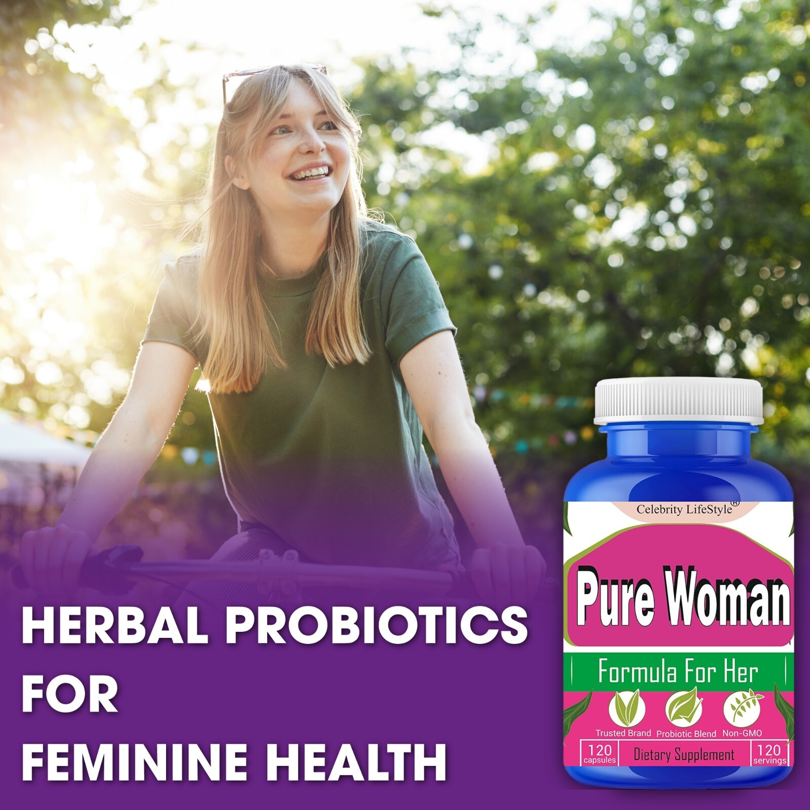 Her Essence Vaginal Support, Female Odor Control, Prebiotics & Probiotics Pills