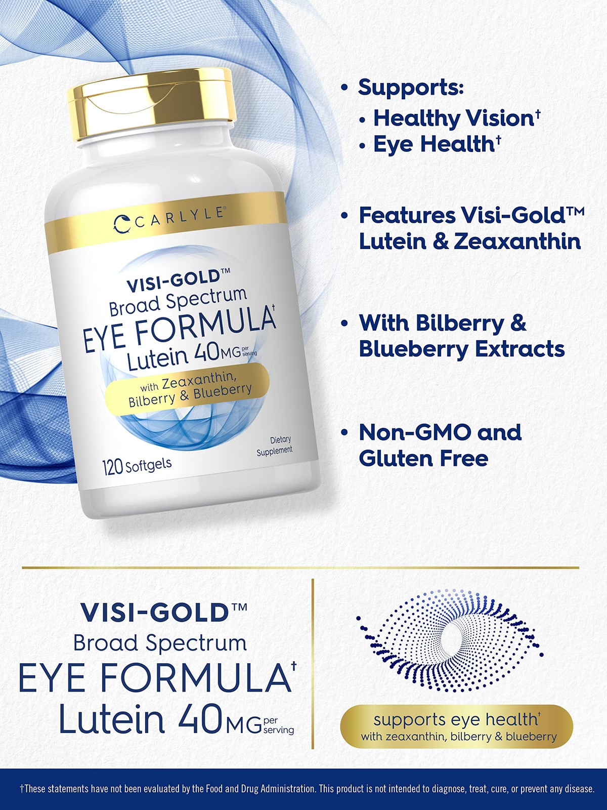 Carlyle Eye Health Supplement | 120 Softgels | with 120 Count (Pack of 1)