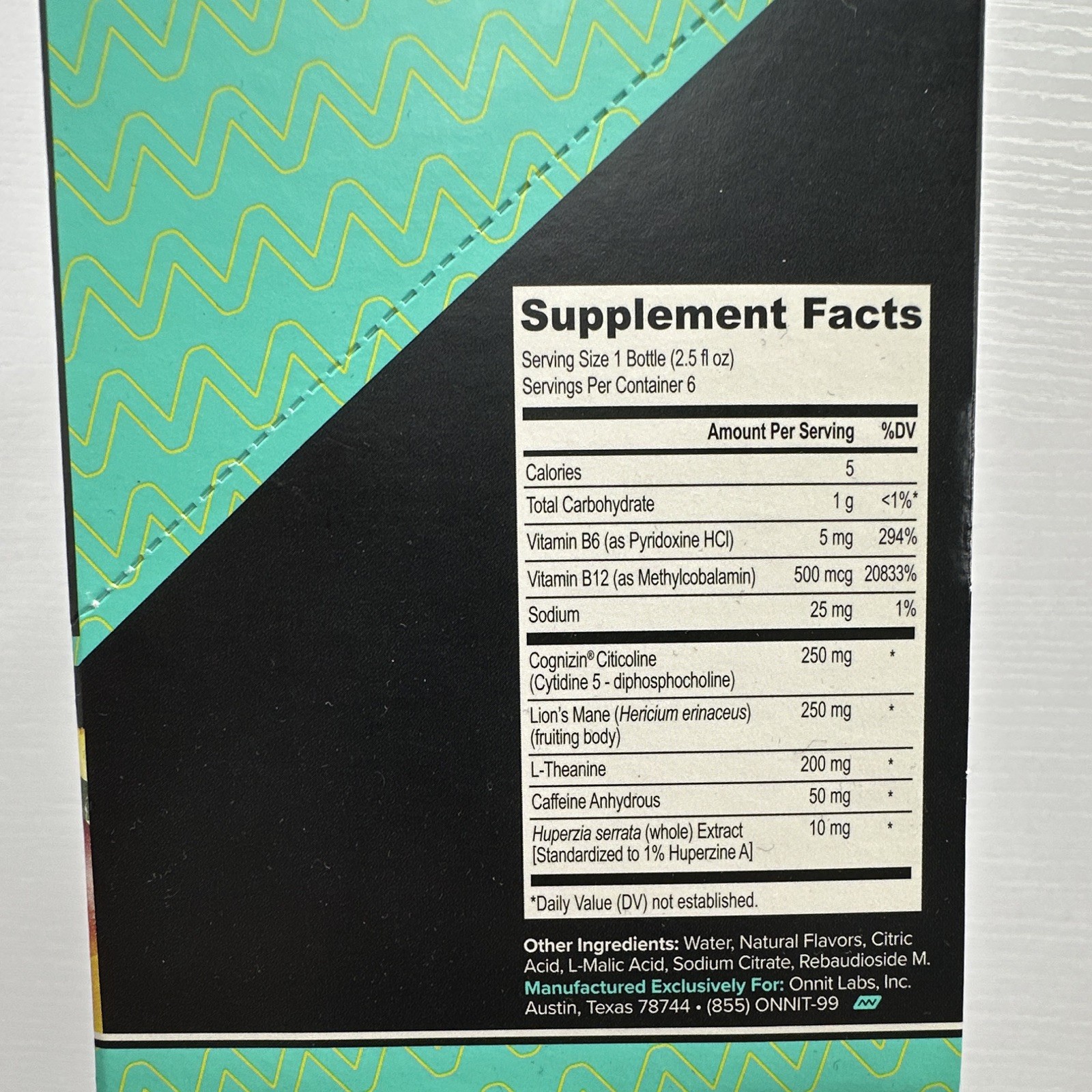 Onnit Alpha BRAIN Focus Shot Tropical Dietary Supplement 6×2.5 fl oz Exp 03/2027