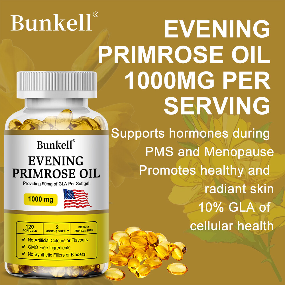 Evening Primrose Oil, 1000 mg, Anti-Aging,Whitening 30 To 120 Capsules