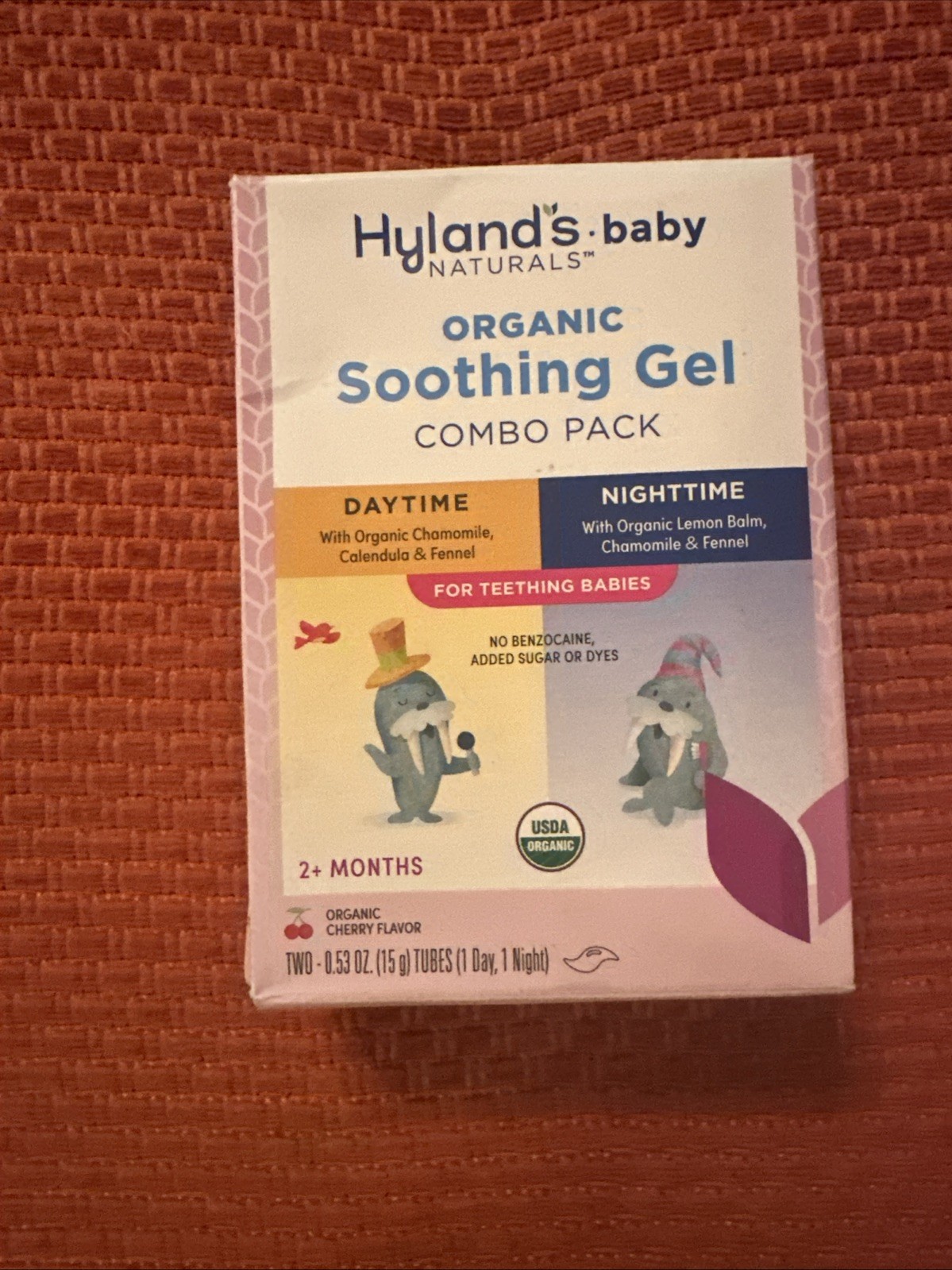 Hyland’s Naturals, Baby, Organic Soothing Gel Combo Pack Day/night Time Exp4/26