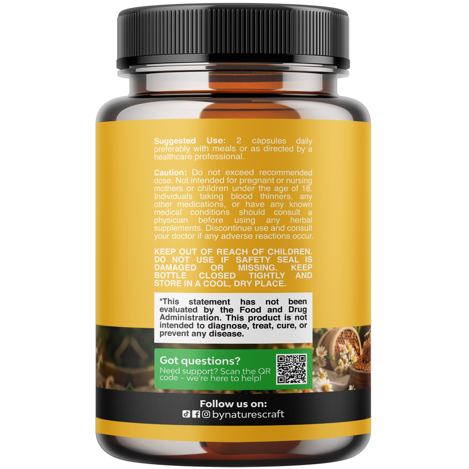 Bee Pollen Supplement 1000mg per Serving – Pure Vegetarian Gluten-Free 180ct