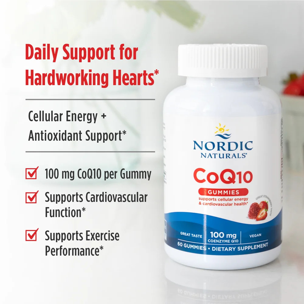 Nordic Naturals CoQ10 Strawberry Gummies – Antioxidant Gummies, 60 ct