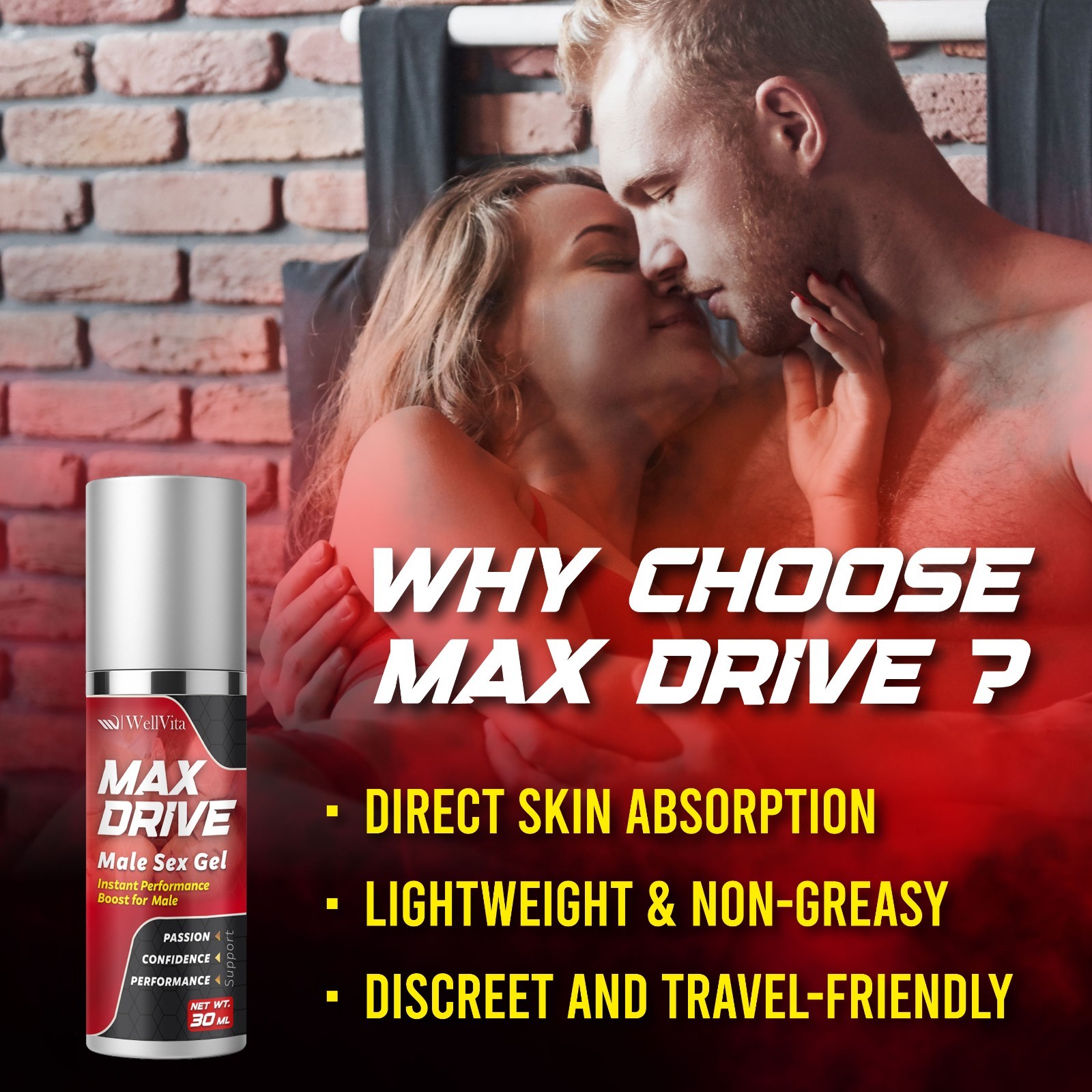 Max Drive Male Enhancement Gel Cream, Sexual Performance Enhancement