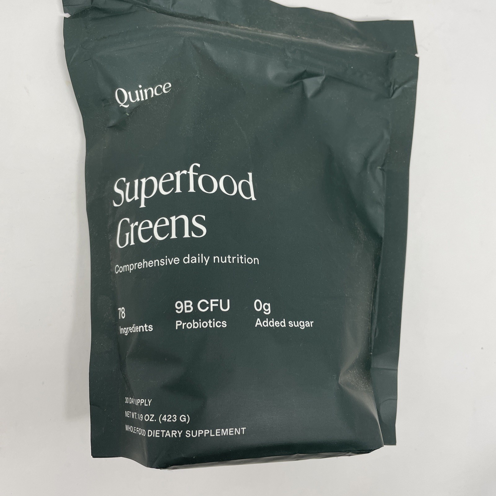 Quince Superfood Greens 30 Day supply Water Whole Food Dietary Supplement