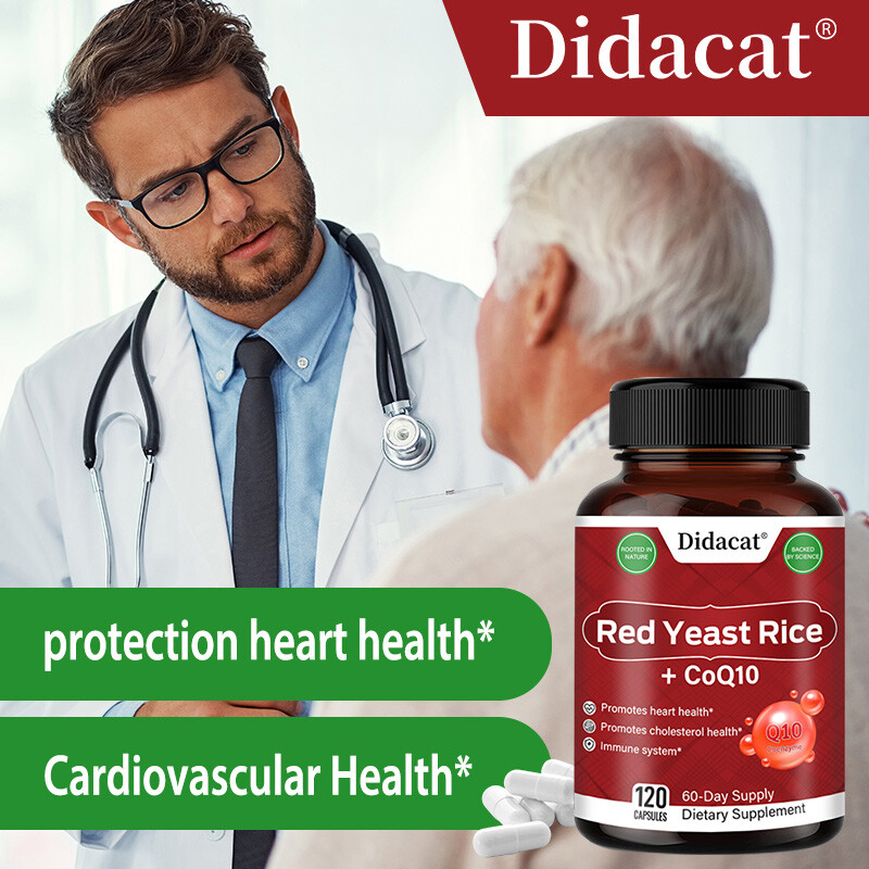 Red Yeast Rice+CoQ10 Capsules Promotes Heart,cardiovascular & Cholesterol Health