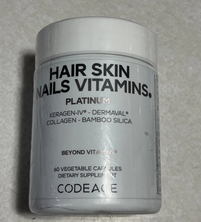 Hair Skin Nails Vitamins, Platinum, 60 Vegetable Capsules EXP 5 2028+