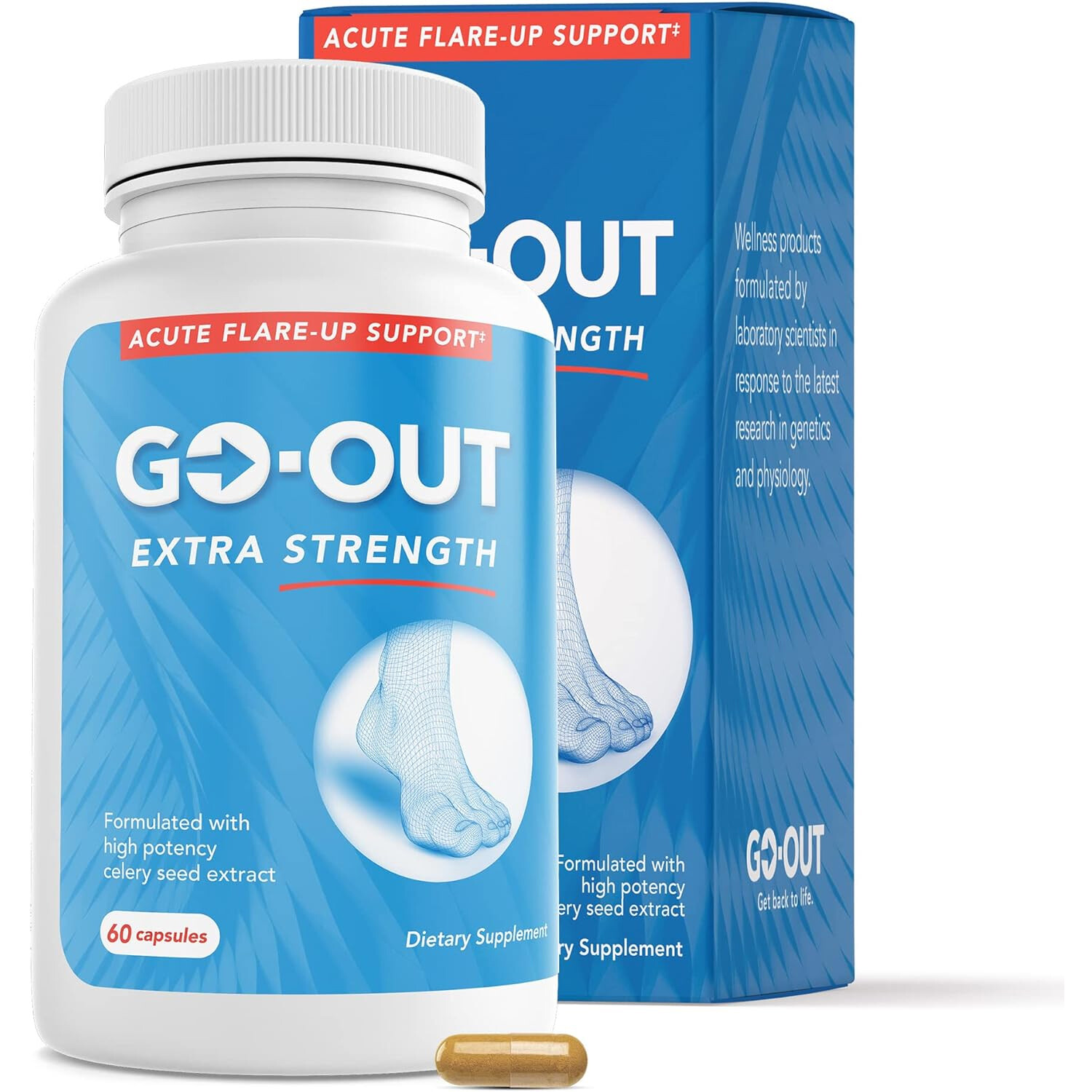 Highland Laboratories Go-Out Extra Strength,Acute Flare-Up Support,60 Caps