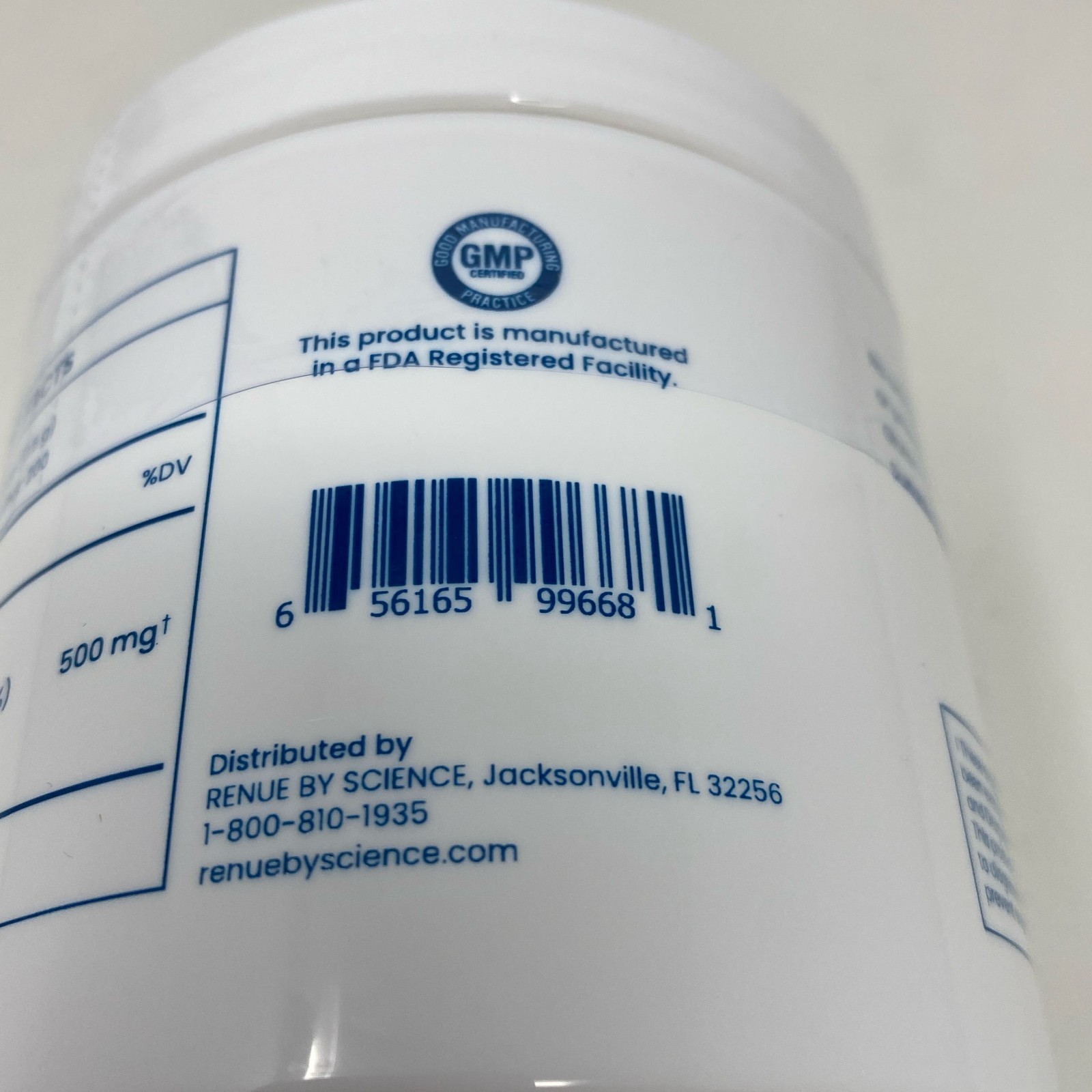 Renue By Science Trans-Resveratrol Powder 100g White Jar