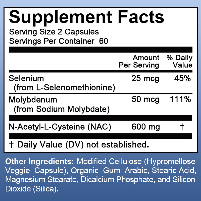 N-Acetyl L-Cysteine (NAC) 600mg | 30/60/120 Capsules Max Strength Veg Caps