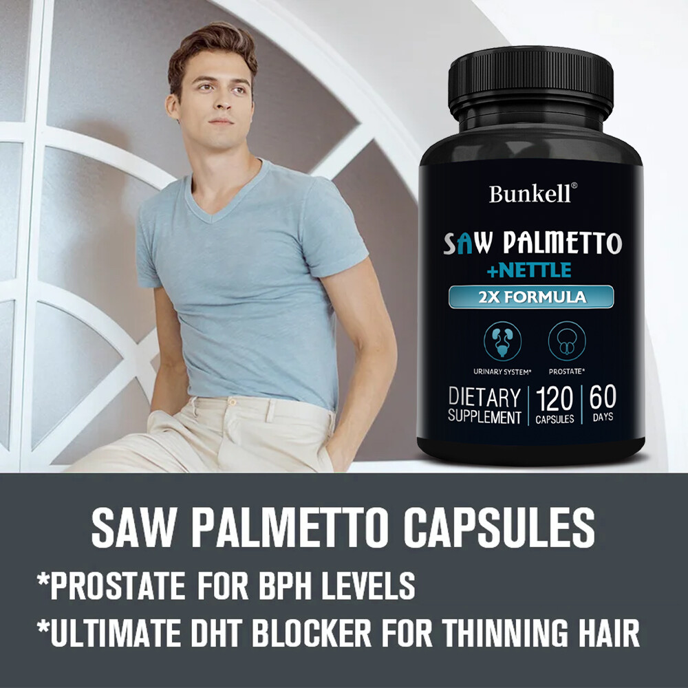 Saw Palmetto with Nettle – 2X Formula Prostate Support for Men’s Health