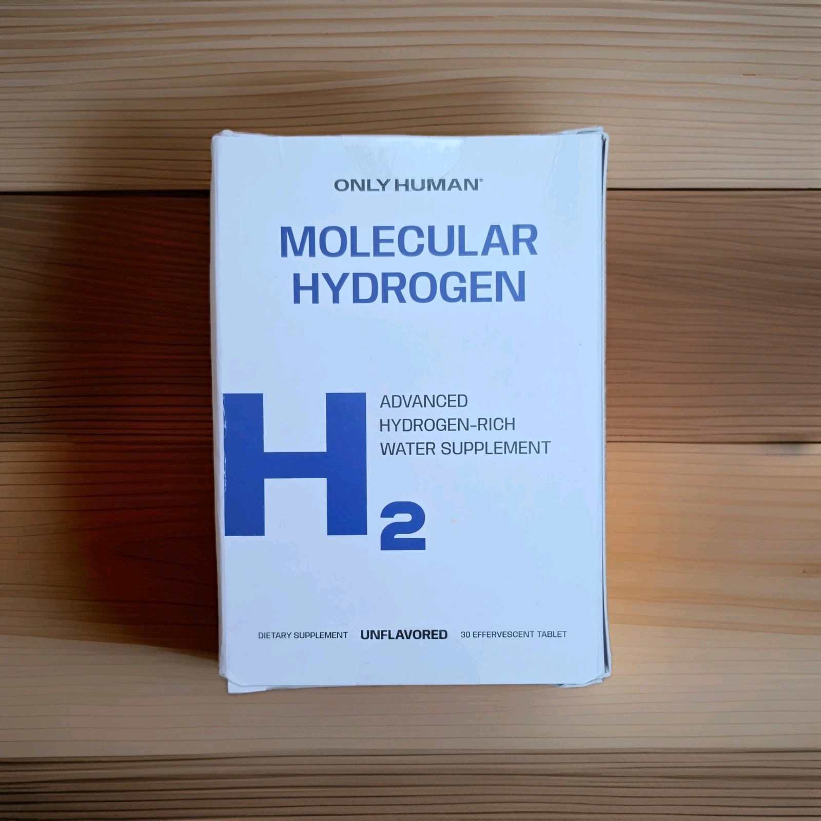 Only Human Molecular Hydrogen H2 Unflavored Effervescent Tablets 30 Ct Keto